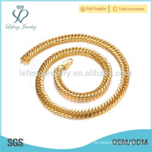 Chunky flache Goldkette Halskette, 18k Gold Halsketten in hoher Qualität